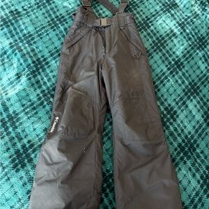Columbia Kids Black Snow Ski Pants with Adjustable Suspenders